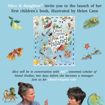 Alice AlbiniA book launch poster
