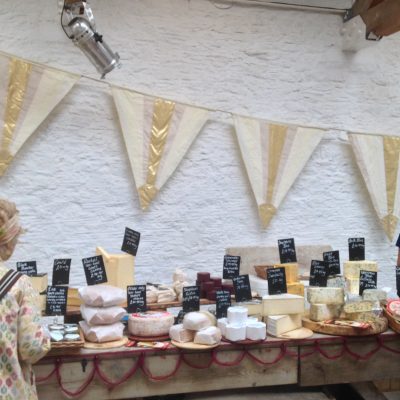 Cheese stall at wine tasting